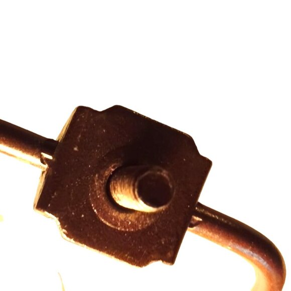 Lamp Harp Brass 9 Inch Oxidized Distressed Finish - Picture 2 of 4